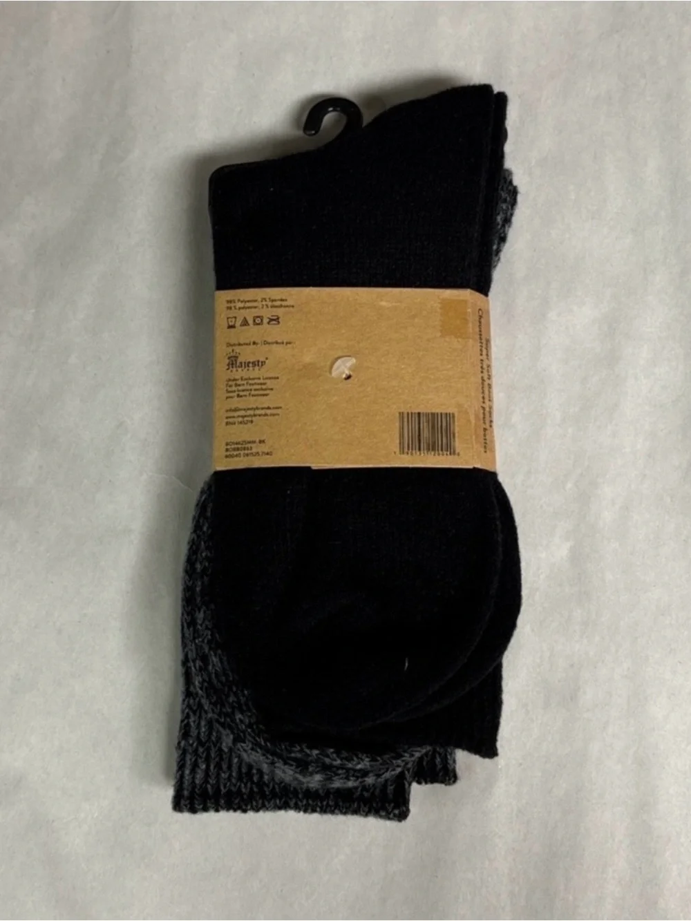 New Born Socks 2 Pair Men’s Black Super Soft Boot Socks Casual Activewear